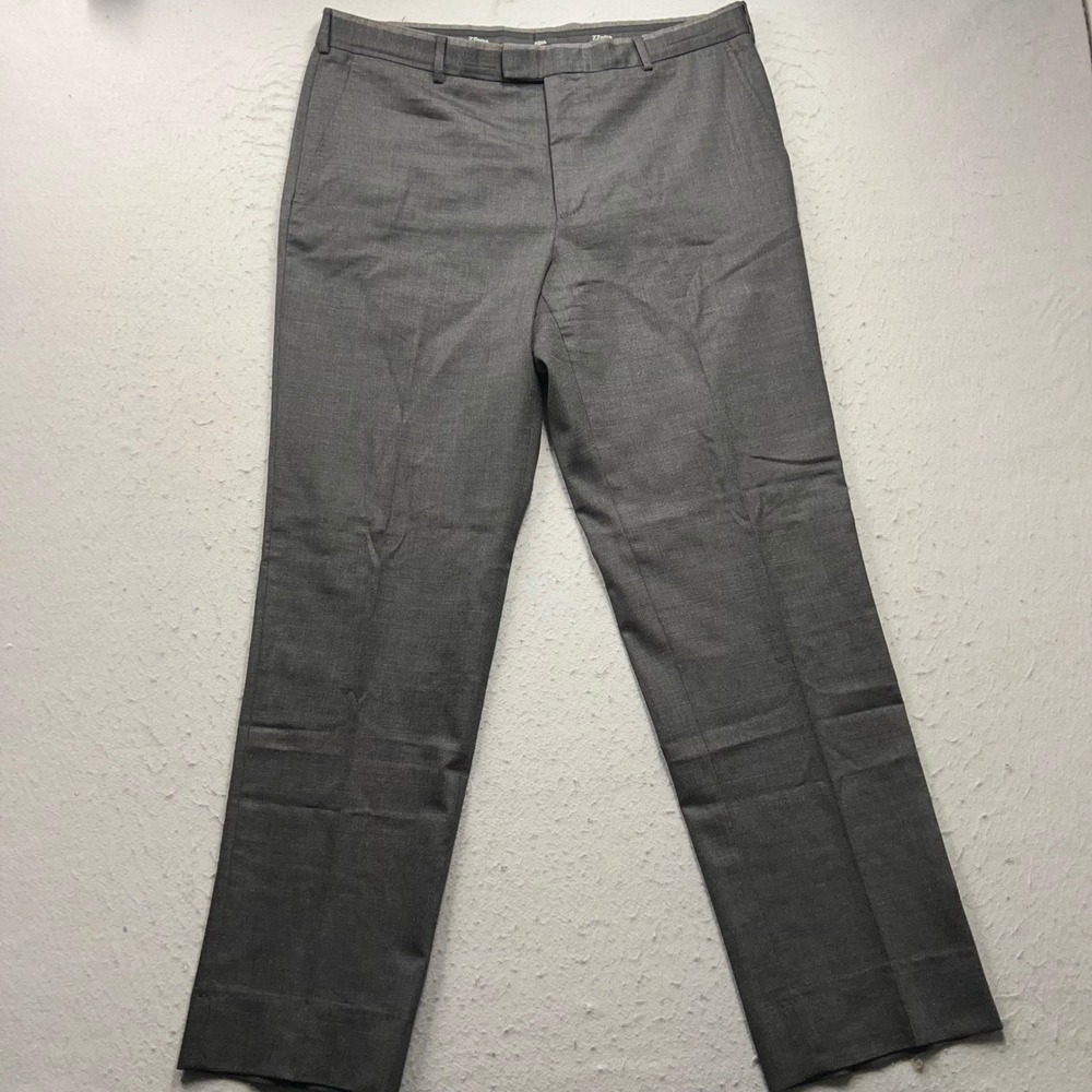 Ermenegildo Zegna Gray Wool Stretch Dress Pants Trousers IT 54R US 38 2447